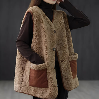 Emerie - Bequeme, warme Damenweste mit Taschen