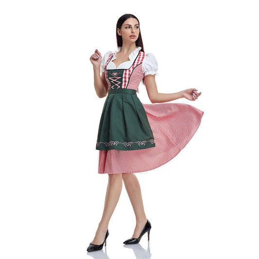Josepha - Damen Klassisches Midi Dirndl Kleid für das Oktoberfest