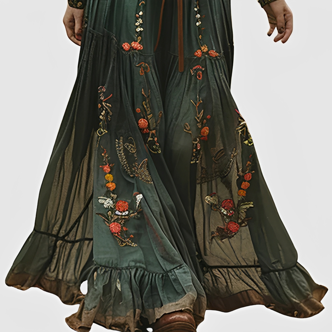 Isabelle - Maxi-Robe mit Blumenmuster