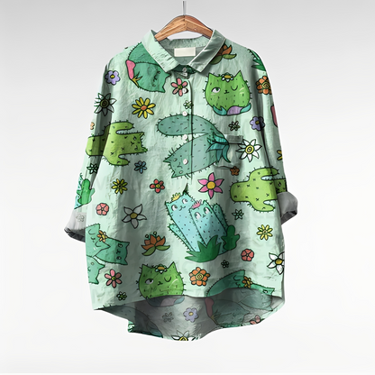 Mecah - Schicke Damenblusen mit Blumenmotiv