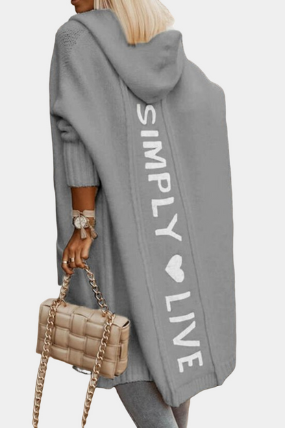 Melyssa - damski kardigan dziany, długi i lekko otwarty