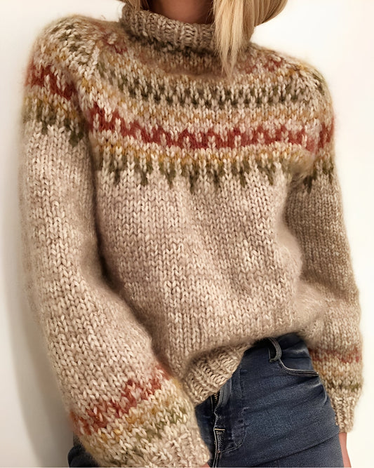 Karissa - Modischer, entspannter Damenpullover mit Design