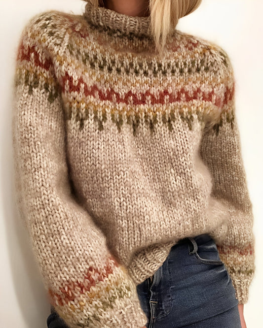 Gemma - Eleganter Damenpulli mit hohem Kragen