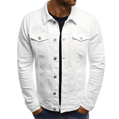 Steven - Stylowa kurtka jeansowa z kieszeniami dla mężczyzn