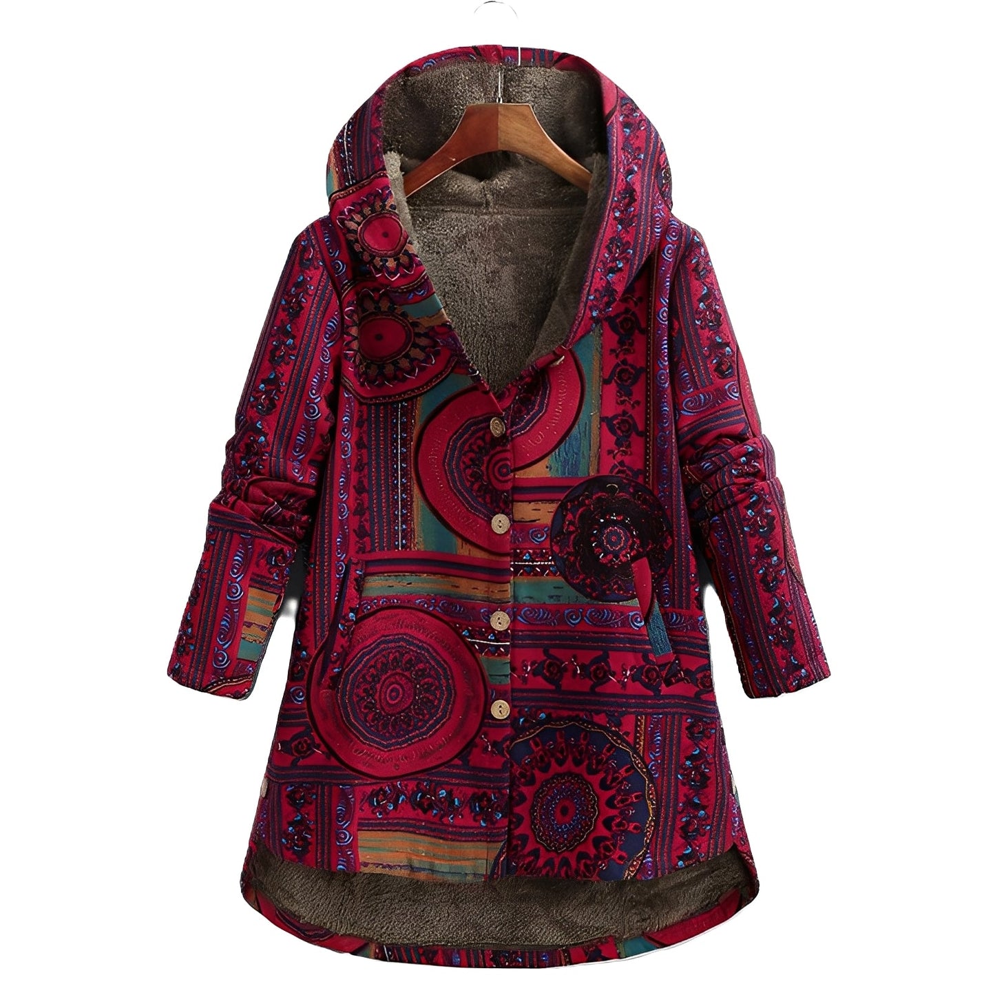 Griselda - Damen-Hoodie mit ethnischen Blumenmotiven