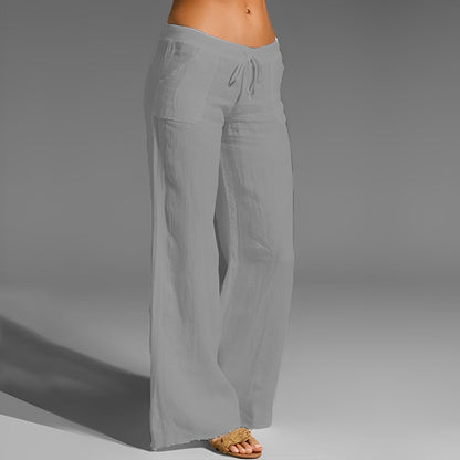 Celestine - elastyczne lniane spodnie damskie