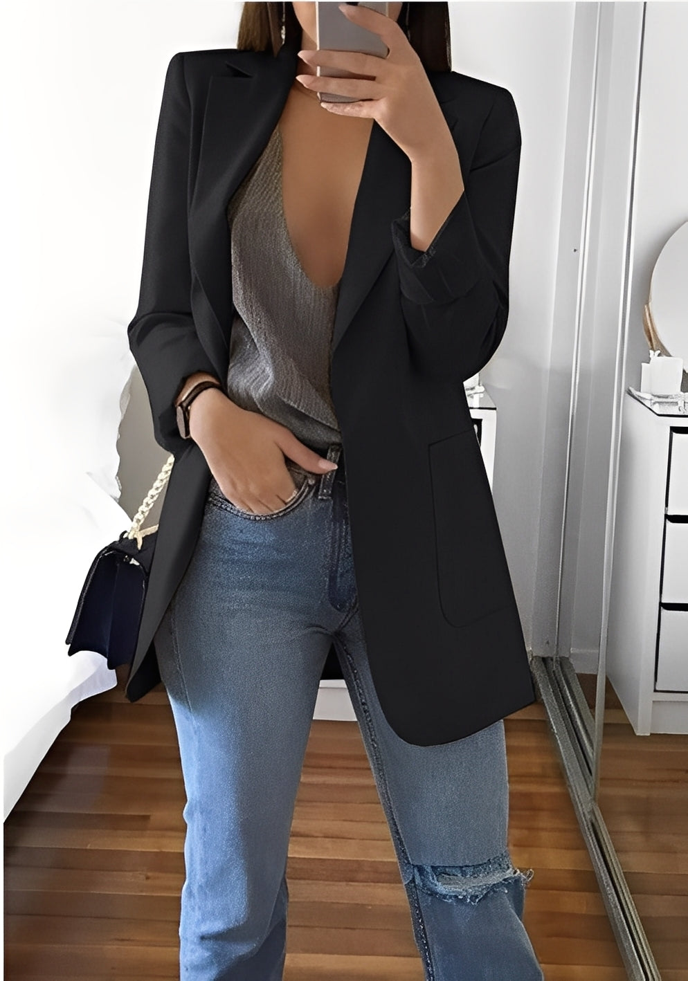 Stephanie - Elegancki, wąski żakiet damski