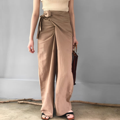 Hailie - Stylowe spodnie z wysokim stanem i zakładką