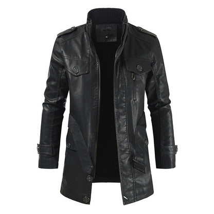 Howard - Vintage-Leder-Trenchcoat für Herren