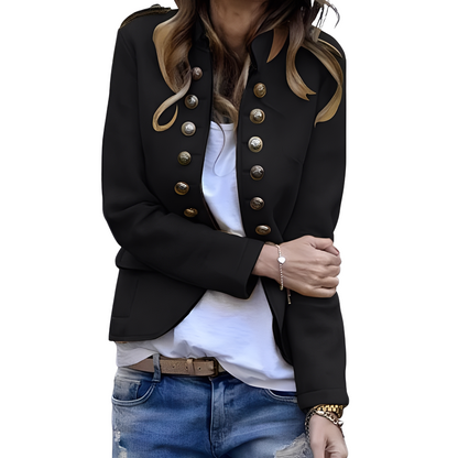 Rhoda - Fashionable blazer with stand-up collar for women