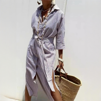 Jonah - Klassisches Damen-Hemdkleid mit Streifen
