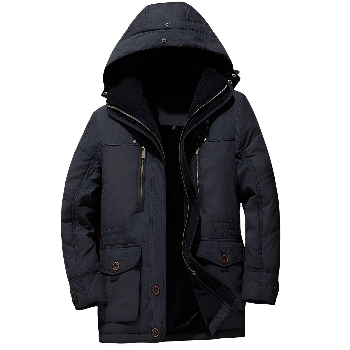 Bruce - Veste à capuche tendance pour homme avec doublure chaude