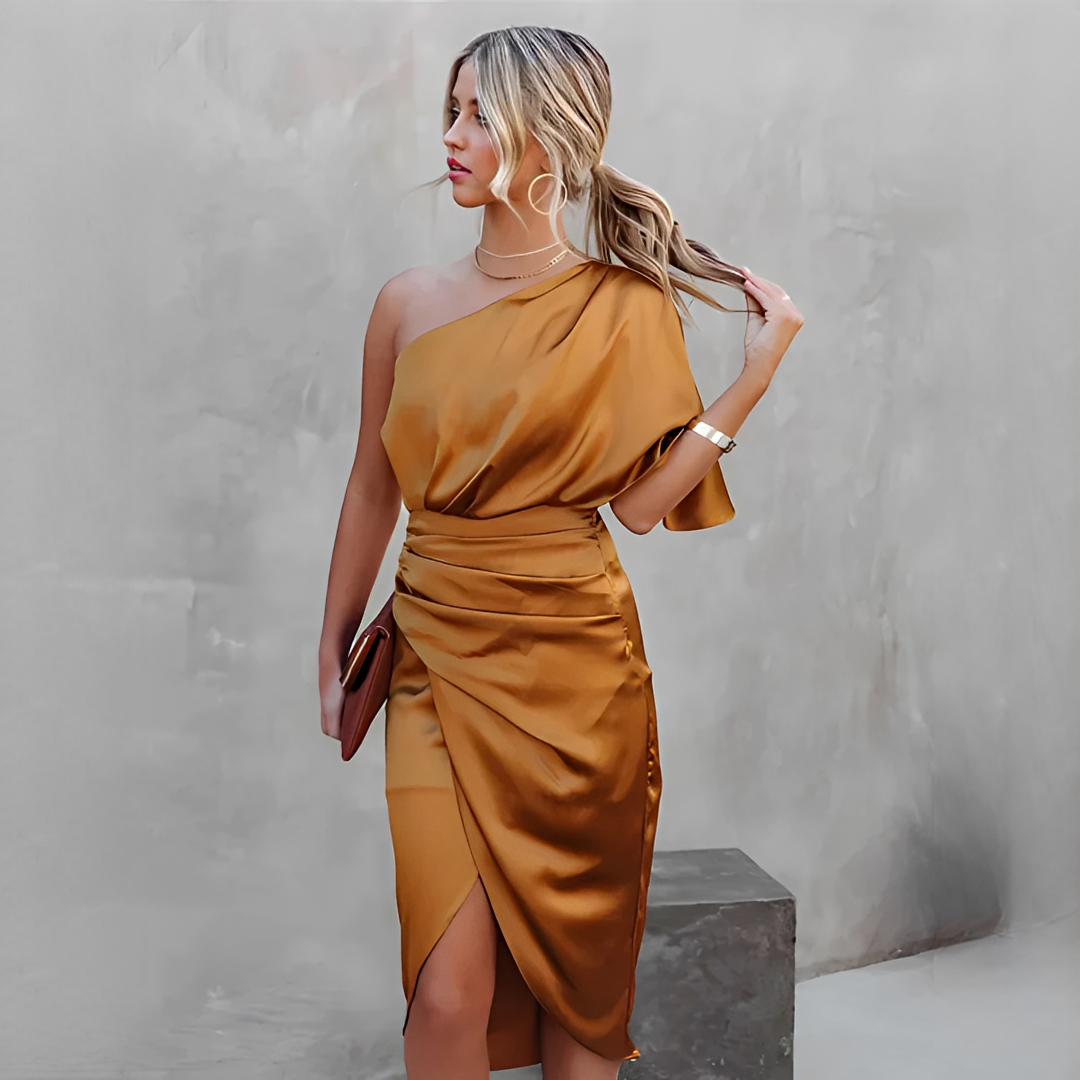 Glaiza - Elegantes asymmetrisches Damenkleid