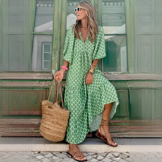 Menchie - Langes Damen-Boho-Kleid