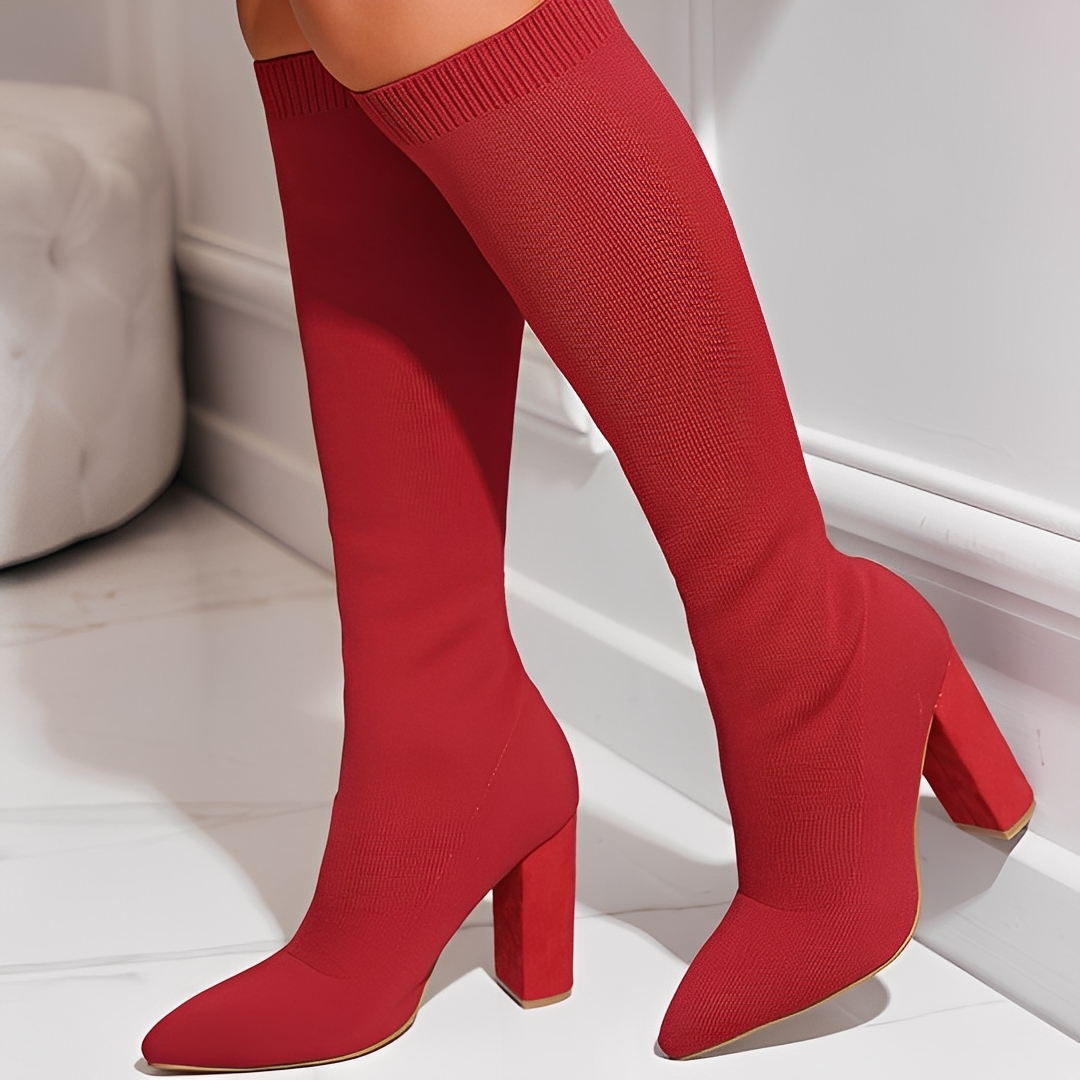 Marilyne - Elegantní pletené dámské kotníkové boty