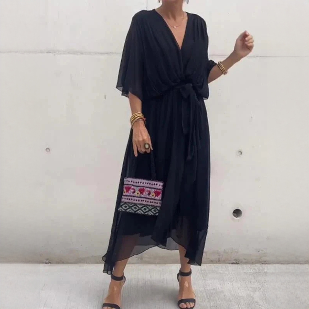 Demara - Elegantes V-Ausschnitt-Kleid für Damen