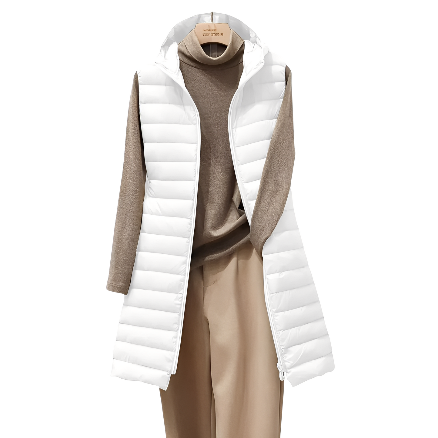 Joelle - Trendy long quilted women's vest