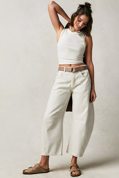 Adrienne - Klassische, locker geschnittene Barrel-Jeans für Damen