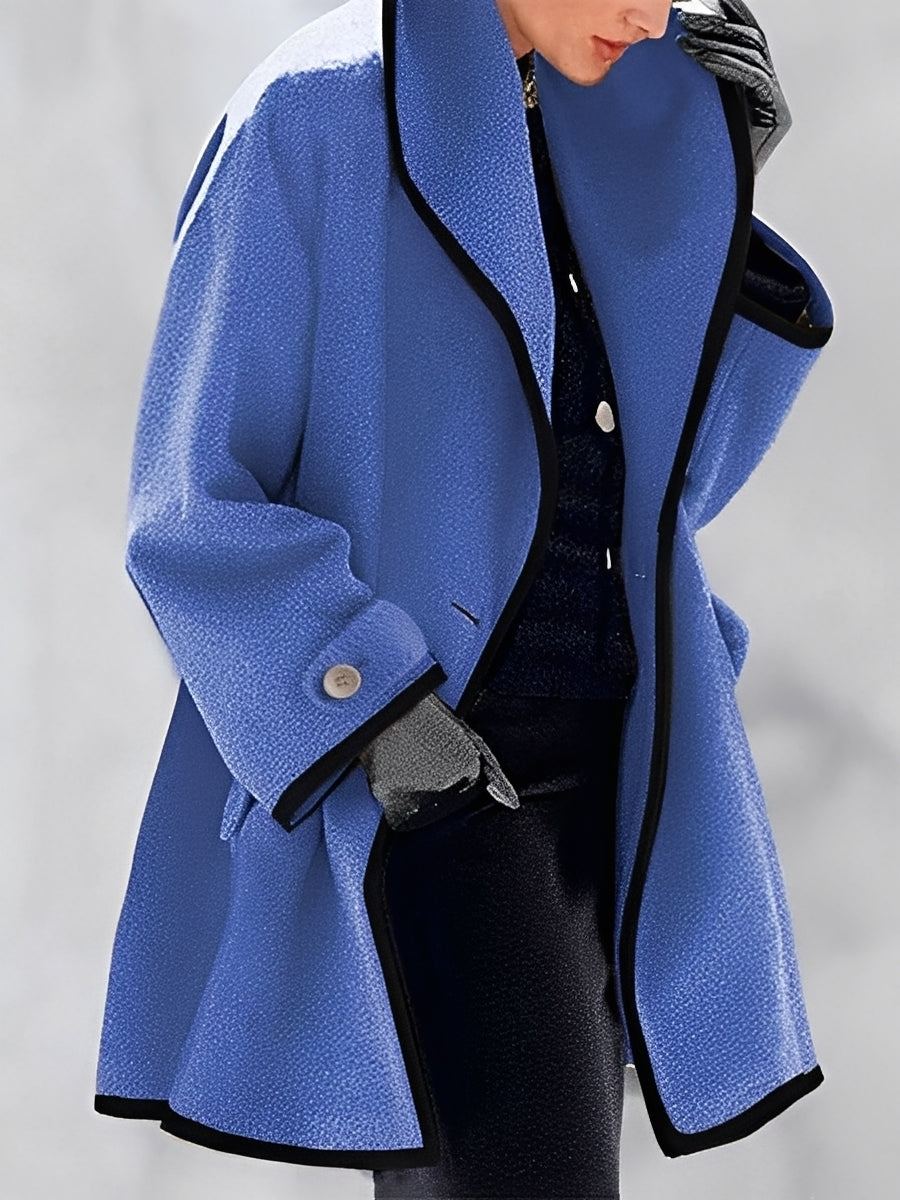 Whitney - długi, klasyczny damski płaszcz z wełny