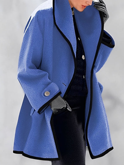 Whitney - długi, klasyczny damski płaszcz z wełny