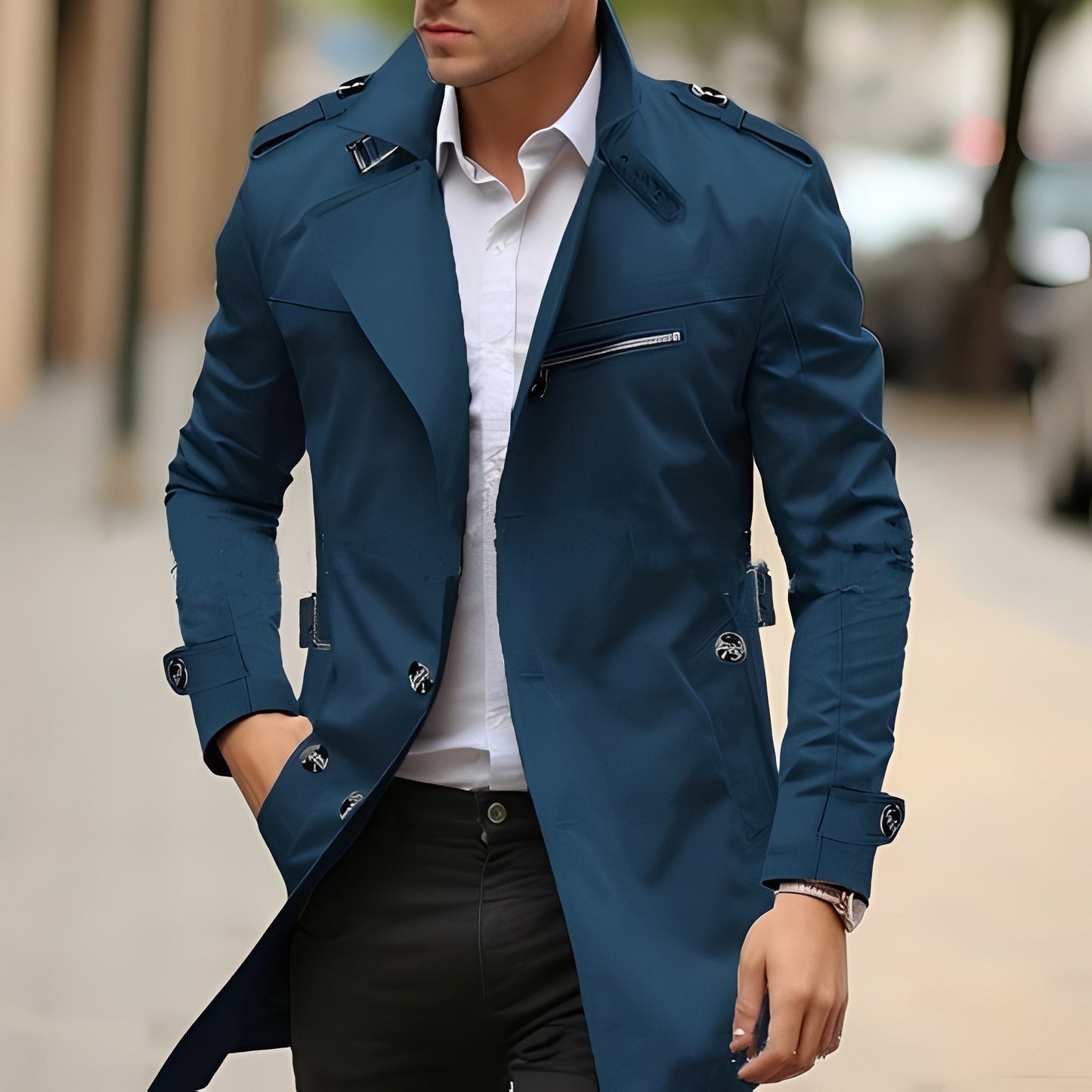 Derrick - Elegant coat for men with collar