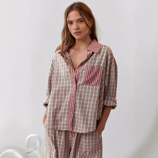 Elenora - Ensemble pyjama femme confortable et décontracté, deux pièces