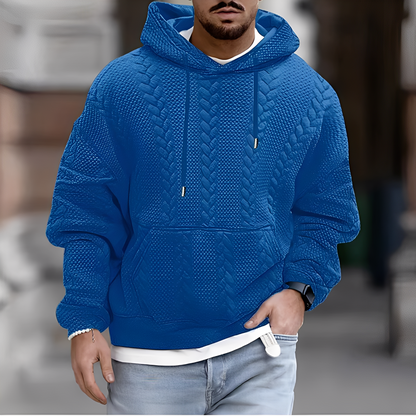 Wallis - Stilvolle, leger gestrickte Herren-Kapuzenjacke