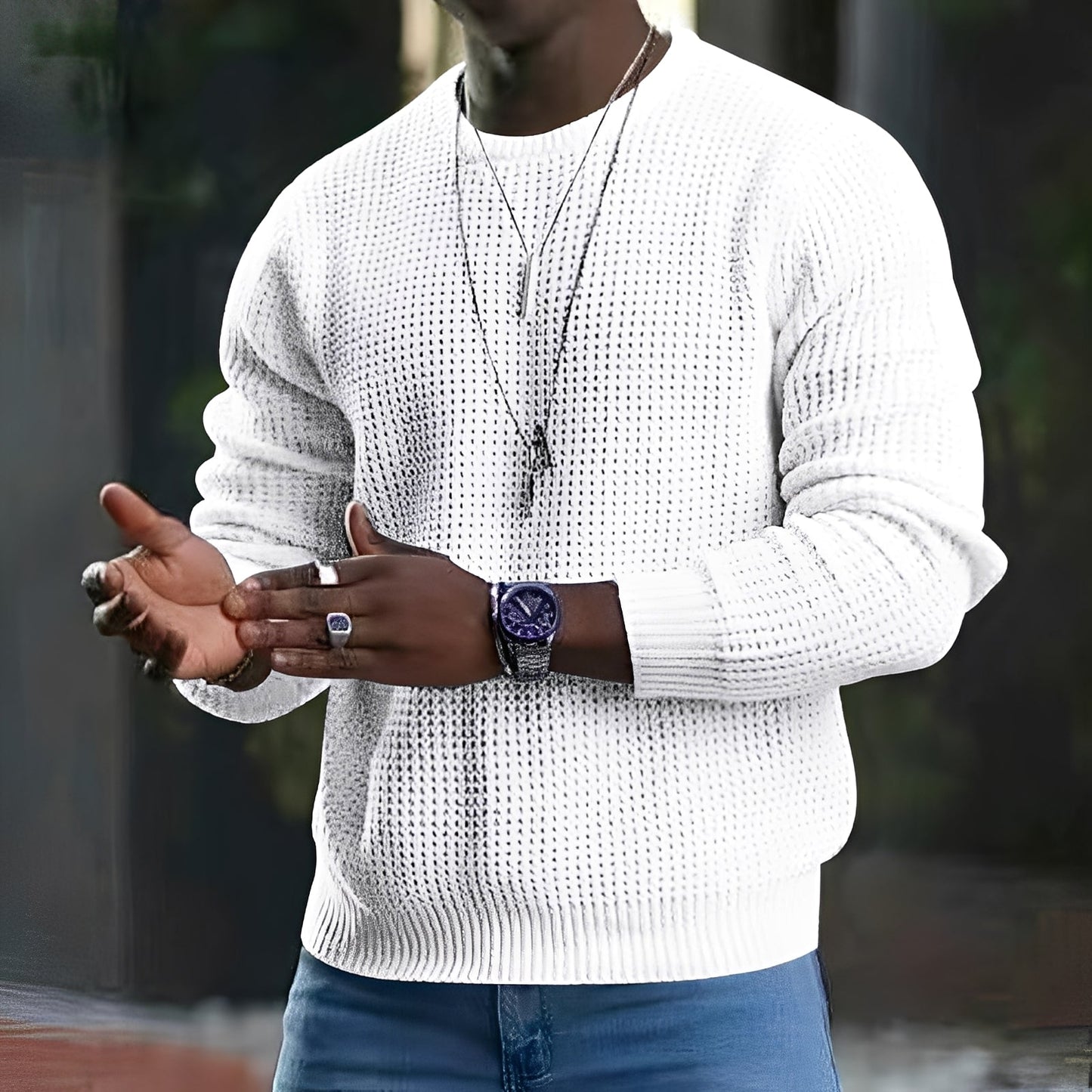 Luke - Pull confortable pour homme à manches longues