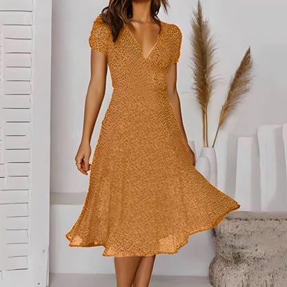 Elizabeth - Entspanntes, lockeres Damen-Kurzarmkleid