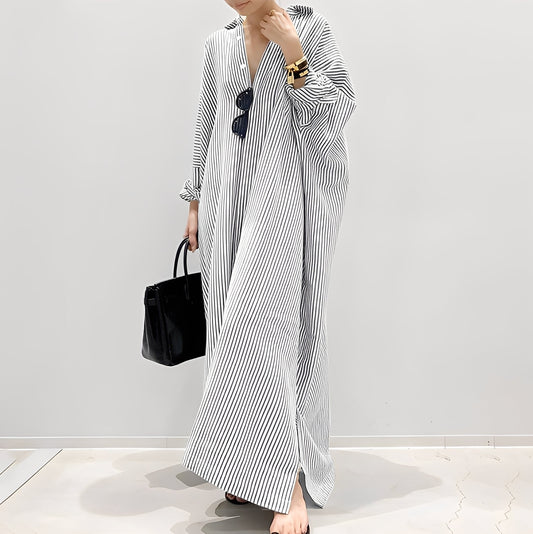 Davida - Freizeit-Damenhemdkleid mit Streifen