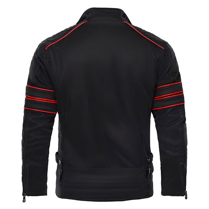 Jerold - Fashionable Motorcycle Leather Jacket for Men