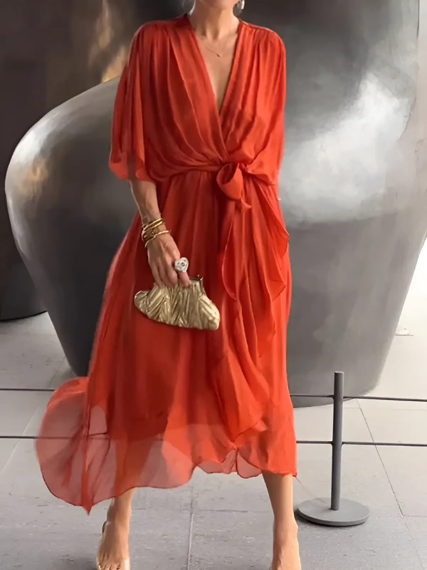 Seraphina – Midi-Kleid mit praktischem Verschluss