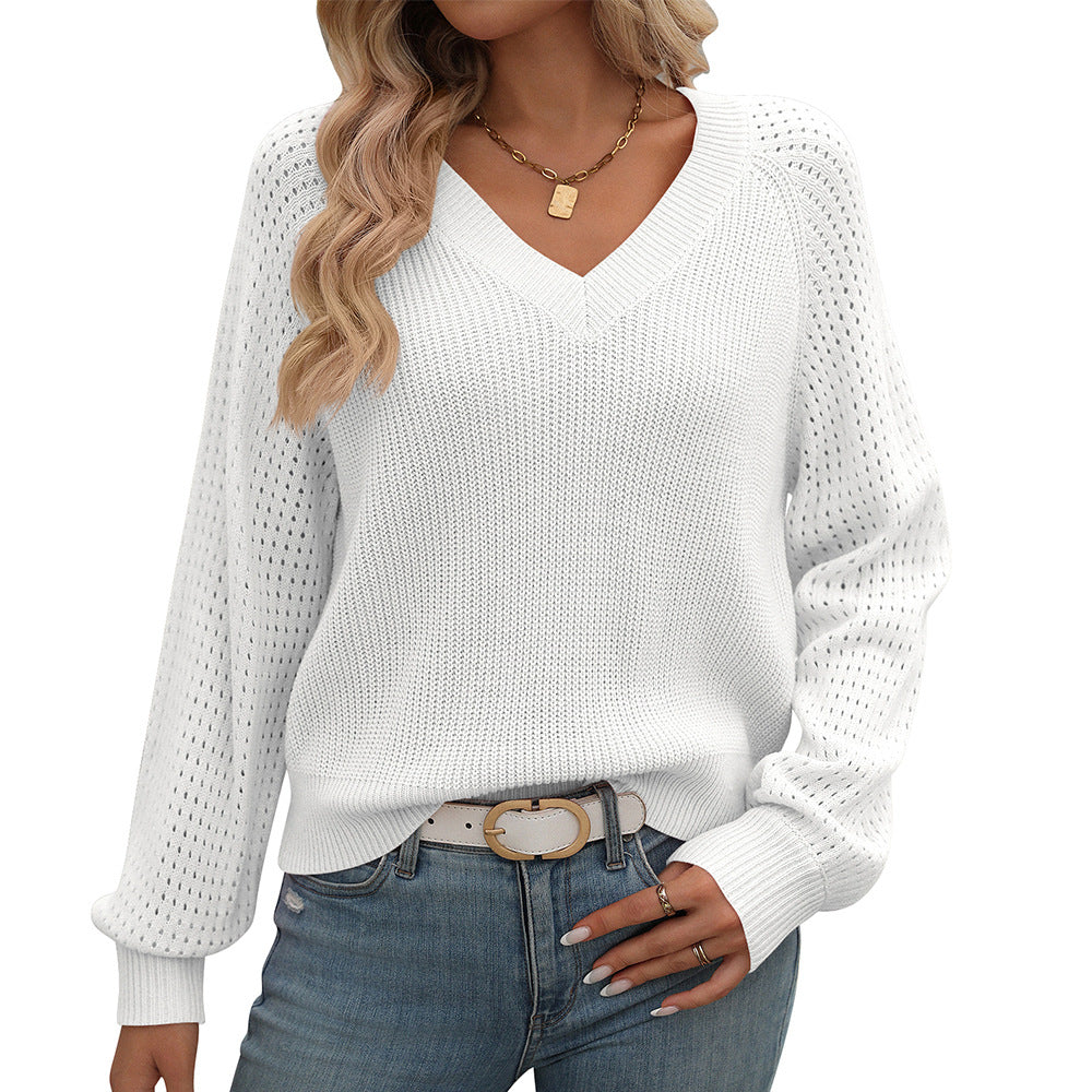 Poppy - Eleganter V-Ausschnitt-Pullover für Damen