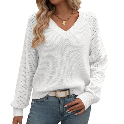 Poppy - Eleganter V-Ausschnitt-Pullover für Damen
