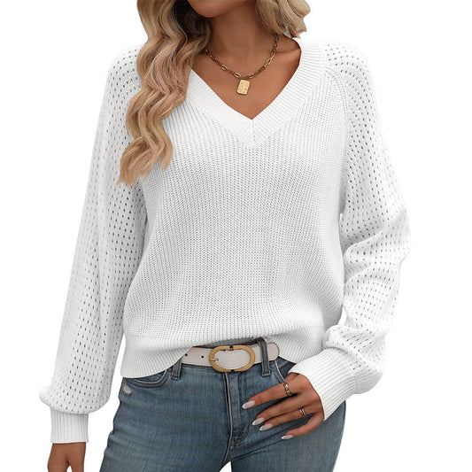 Poppy - Eleganter V-Ausschnitt-Pullover für Damen