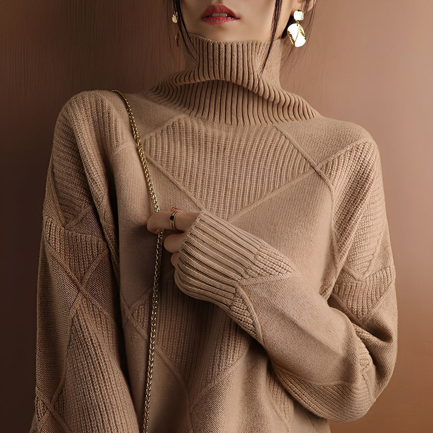 Mariette - Oversize-Rollkragenpullover für Damen im Winter