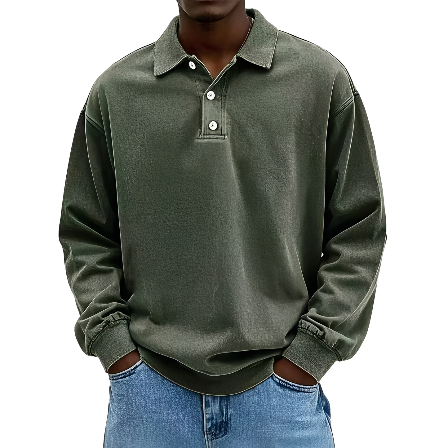 Chris - T-shirt classique à manches longues épaisses pour hommes