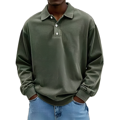 Chris - T-shirt classique à manches longues épaisses pour hommes