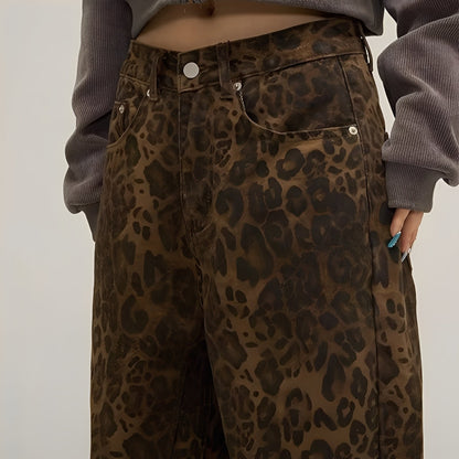 Felecia - Fashionable Printed Baggy Jeans for Women