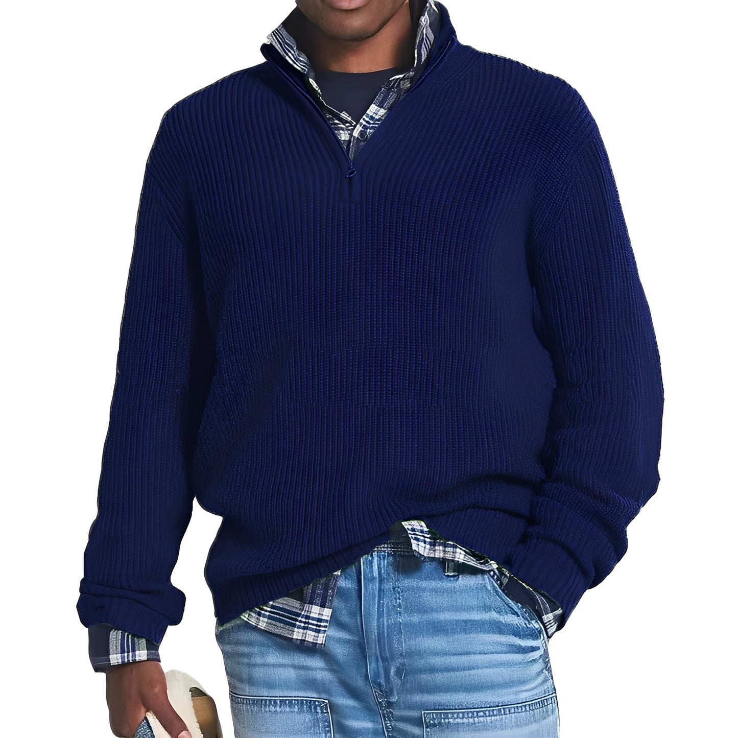 Edward - Cashmere men's sweater with zipper in modern design