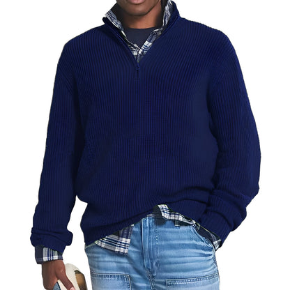 Edward - Cashmere men's sweater with zipper in modern design