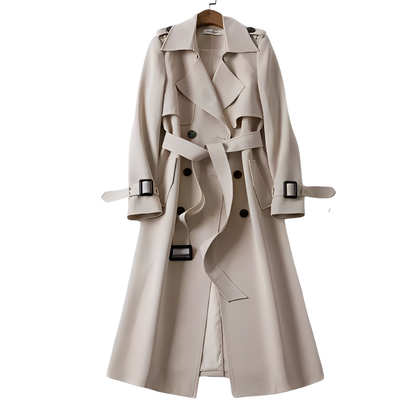 Patricia - Elegant women's trench coat with buttons