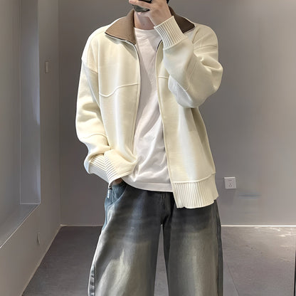 Henry - Cardigan alla moda, lavorato a maglia in modo casual per uomo