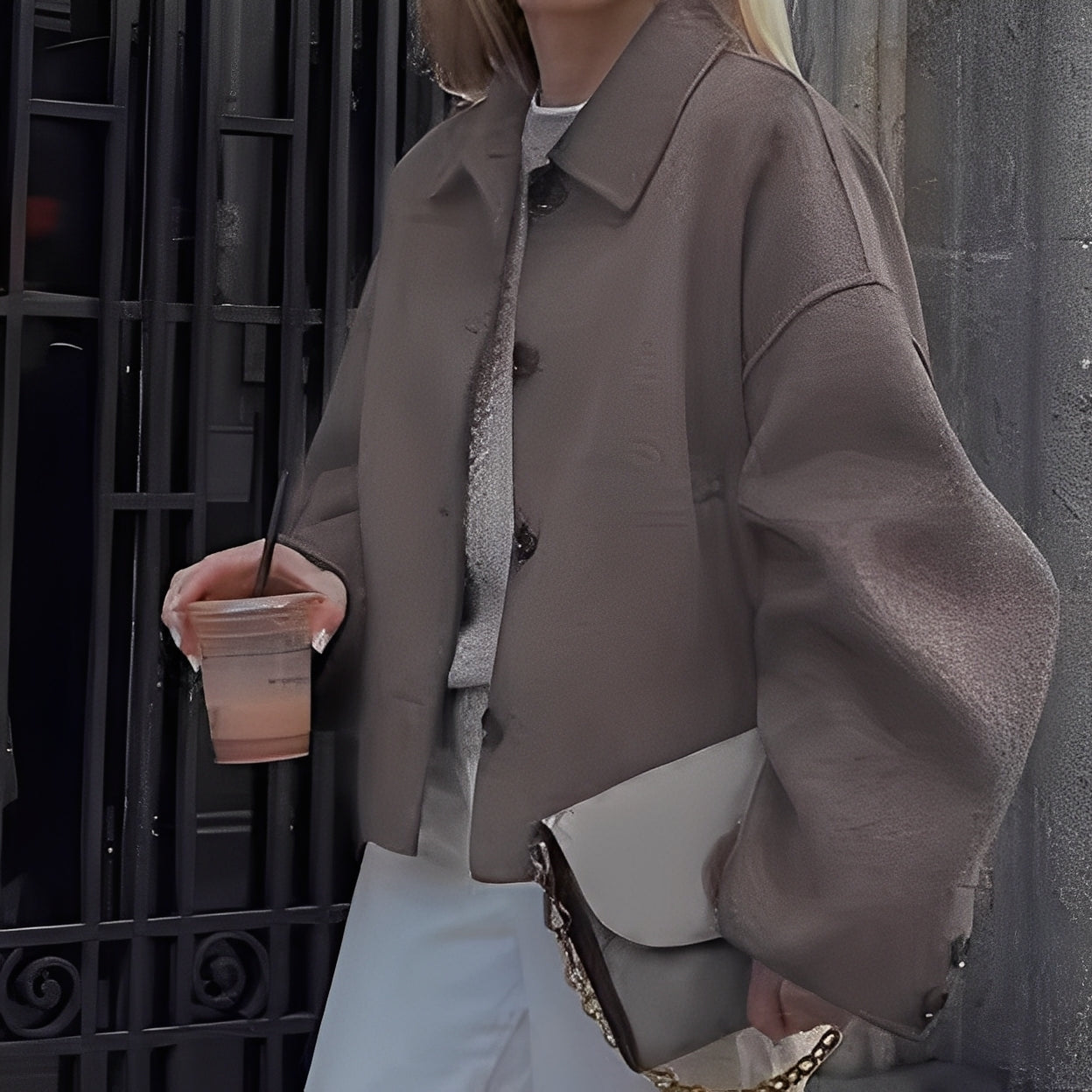 Patricia - Veste femme chic avec revers décontracté