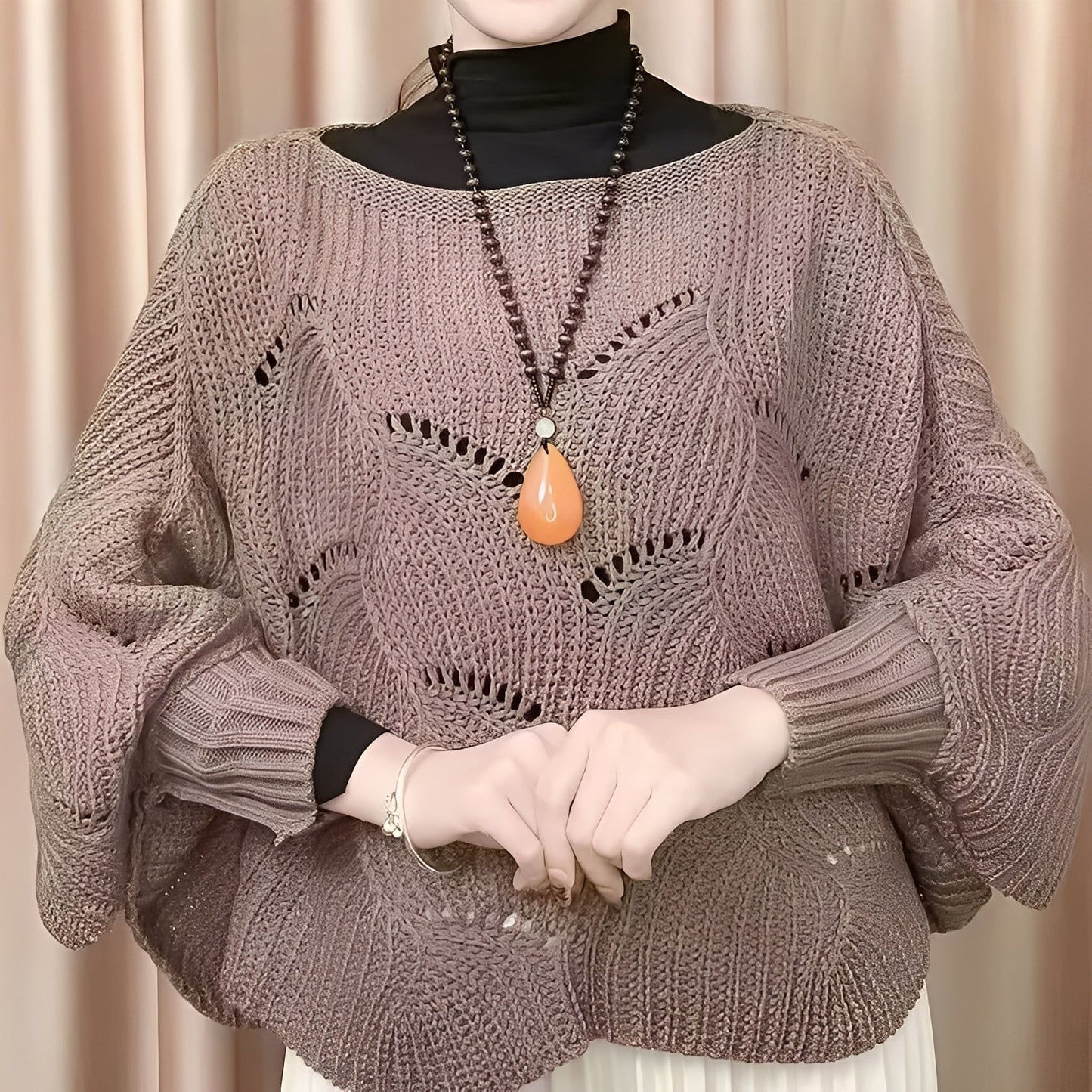 Celestine - damski sweter termiczny z szerokimi rękawami