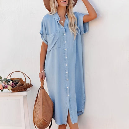 Crystal - Komfortables Jeanshemdkleid für Damen