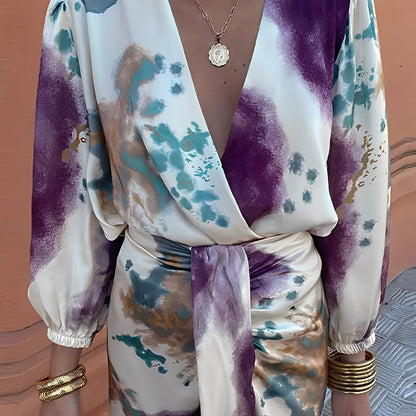 Éva - Elegantes V-Ausschnitt-Kleid für Damen