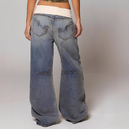 Vanessa - Bequeme, gewaschene Baggy-Jeans für Damen