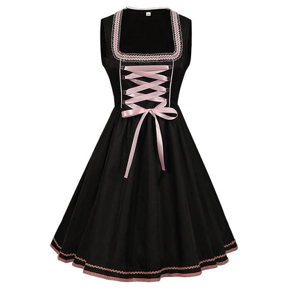 Elenora - Ärmelloses Dirndlkleid mit Schlitz für Damen für das Oktoberfest