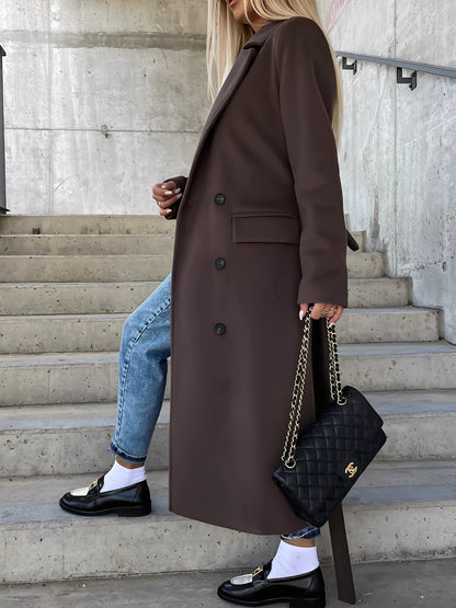 Suzanne - Manteau pour femme intemporel à double boutonnage avec ceinture